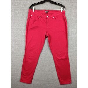 Eileen Fisher Womens Pants 8‎ Red Denim Jeans Tapered Capsule Career Organic